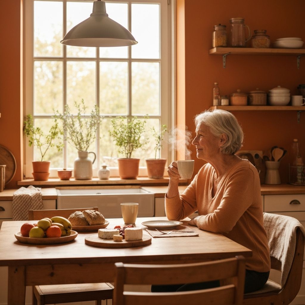 Gemütliche Essensszene